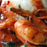 recipe:  Creole Shrimp with Bacon, Mushrooms and Garden Tomatoes
