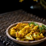 Recipe:  Low Carb Roasted Cauliflower In The Middle of the Plate. Diabetic Friendly 